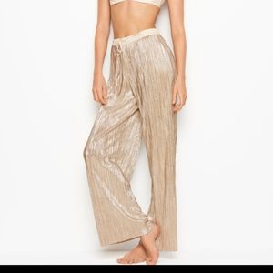 Gold Victoria Secret pajama pants